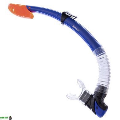 Набор для плавания маска c трубкой Zelart M153-SN124-PVC Синий-серый-прозрачный