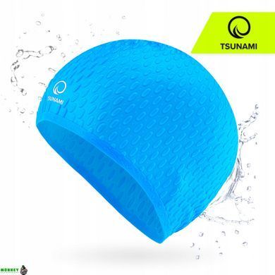 Шапочка для плавания TSUNAMI Texture Blue (P-5905973401906)
