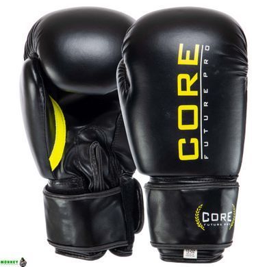 Перчатки боксерские CORE BO-8541 Черный-оранжевый 10 унций
