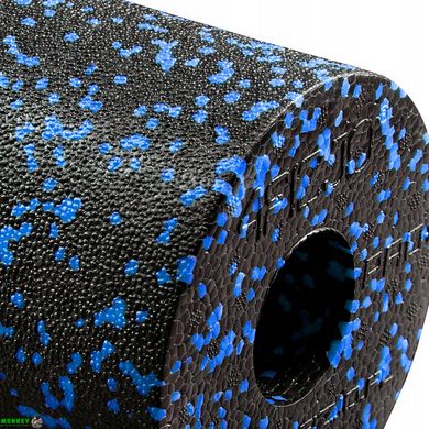 Масажний ролик (валик, роллер) гладкий 4FIZJO EPP PRO+ 45 x 14.5 см 4FJ1141 Black/Blue