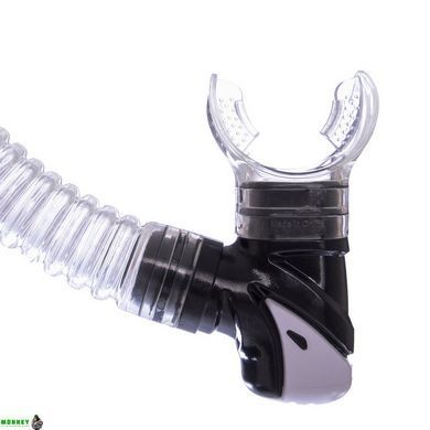 Набор для плавания маска c трубкой Zelart M153-SN124-PVC Синий-серый-прозрачный