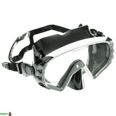 Маска для плавания в пластиковом боксе LEGEND M163-PVC Серый