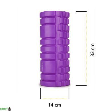Массажный ролик Cornix EVA 33 x 14 см (валик, роллер) XR-0032 Violet