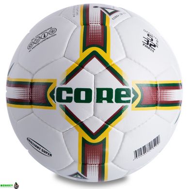М'яч футбольний CORE BRILIANT SUPER CR-011 №5 PU білий-червоний