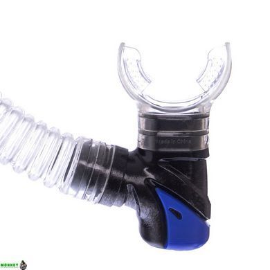 Набор для плавания маска c трубкой Zelart M153-SN124-PVC Синий-серый-прозрачный