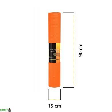 Массажный ролик Cornix EVA+ 90 x 15 см (валик, роллер) XR-0312 Orange