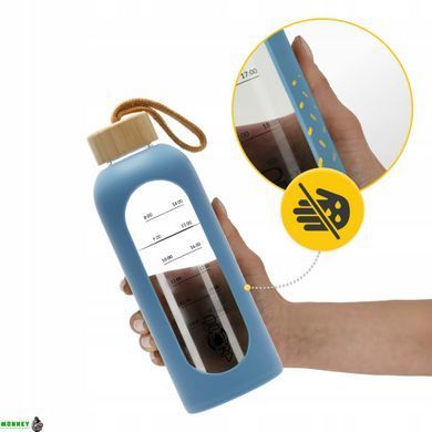 Бутылка для воды спортивная 4FIZJO 750 мл стеклянная Blue (P-5905973404181)