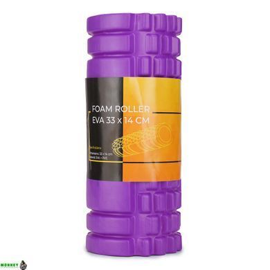 Массажный ролик Cornix EVA 33 x 14 см (валик, роллер) XR-0032 Violet