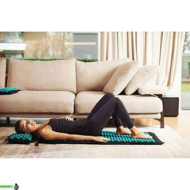 Килимок акупунктурний з подушкою 4FIZJO Eco Mat XL Аплікатор Кузнєцова Black/Blue (P-5907739317452)