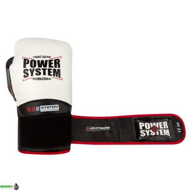 Боксерские перчатки PowerSystem PS 5004 Impact White 10 унций