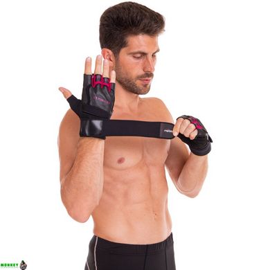 Перчатки для тяжелой атлетики MARATON 161104 (PVC, PL, открытые пальцы, р-р L-XXL, цвета в ассортименте)