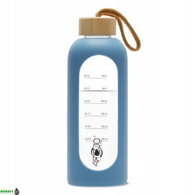 Бутылка для воды спортивная 4FIZJO 750 мл стеклянная Blue (P-5905973404181)