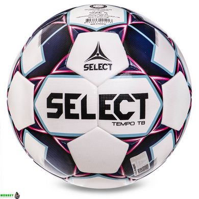 М'яч футбольний SELECT TEMPO TB IMS №5 білий-фіолетовий
