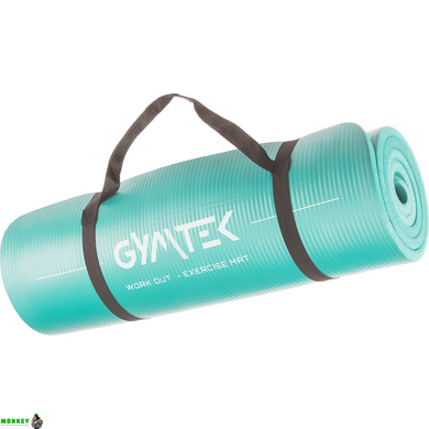Коврик (мат) для фитнеса и йоги Gymtek NBR 1,5 см салатовый