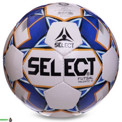М'яч для футзалу SELECT TALENTO 13 FB-2997 №4 білий-синій