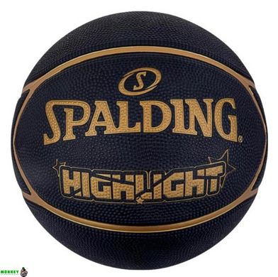 Мяч баскетбольный Spalding Highlight черный, золо