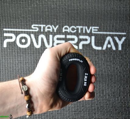 Эспандер кистевой силиконовый PowerPlay PP-4330 Hand Grip Loops Hard 31.5-36 кг. Черный