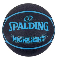 Мяч баскетбольный Spalding Highlight черный, синий