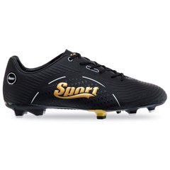 Бутсы футбольная обувь SPORT SG-301041-2 BLACK/GOLD/WHITE размер 40-45 (верх-PU, подошва-термополиуретан (TPU), черный-золотой)