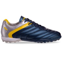 Сороконіжки взуття футбольне підліткове SP-Sport DWB21512-1 NAVY/SILVER/YELLOW розмір 36-41 (верх-PU, підошва-RB, темно-синій-срібний-жовтий)