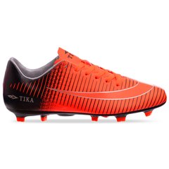Бутсы футбольная обувь TIKA GF-001-1-OR размер 39-44 (верх-TPU, подошва-термополиуретан (TPU), оранжевый-черный)