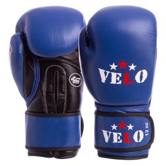 Боксерські рукавиці професійні AIBA VELO 2081 10-12 унцій синій