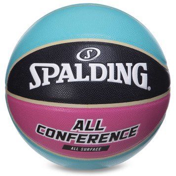 М'яч баскетбольний SPALDING 76895Y ALL CONFERENCE №7 блакитний-чорний