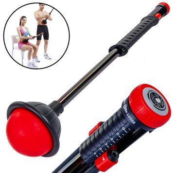Еспандер силовий для преса і рук Abdomen Trainer PRO-SUPRA FI-5060 70см чорний-червоний