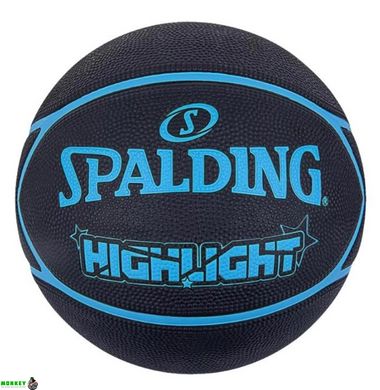 Мяч баскетбольный Spalding Highlight черный, синий
