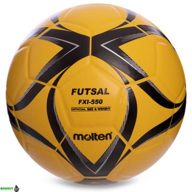 Мяч для футзала MOLTEN FXI-550-3 №4 PU клееный желтый-черный
