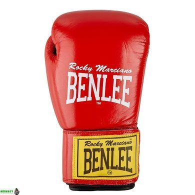 Рукавички боксерські Benlee FIGHTER 10oz / шкіра / червоно-чорні