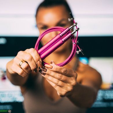Скакалка швидкісна 4yourhealth Jump Rope Premium 3м металева на підшипниках 6863 Рожева