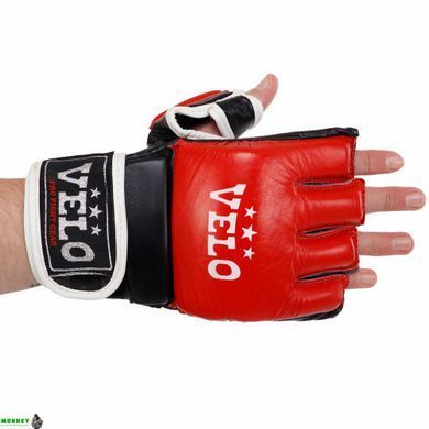 Перчатки для смешанных единоборств MMA кожаные VELO ULI-4033 Красный XL