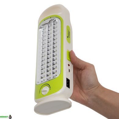 Светильник аварийного освещения с аккумулятором X-BALOG YG-7926SMD (42 led, аккум, р-р 28x8x4см, белый-салатовый)