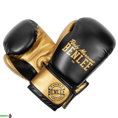 Перчатки боксерские Benlee CARLOS 10oz /PU/черно-золотые