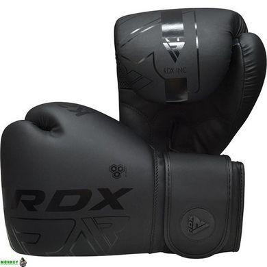 Боксерские перчатки RDX F6 Kara Matte Black 6 унций (капа в комплекте)