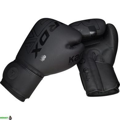 Боксерские перчатки RDX F6 Kara Matte Black 6 унций (капа в комплекте)
