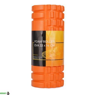 Массажный ролик Cornix EVA 33 x 14 см (валик, роллер) XR-0033 Orange