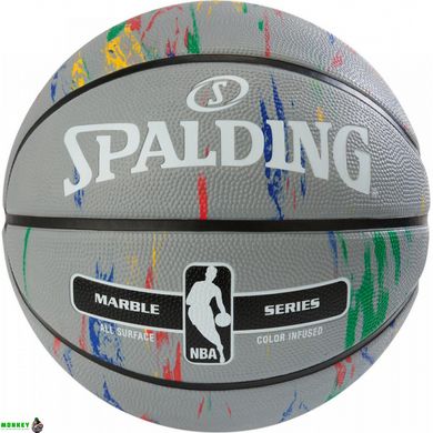 М'яч баскетбольний Spalding NBA Marble Outdoor Grey/Multi-Color Size 7