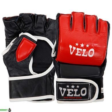 Перчатки для смешанных единоборств MMA кожаные VELO ULI-4033 Красный XL