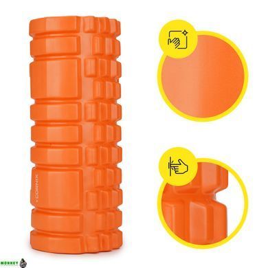 Массажный ролик Cornix EVA 33 x 14 см (валик, роллер) XR-0033 Orange