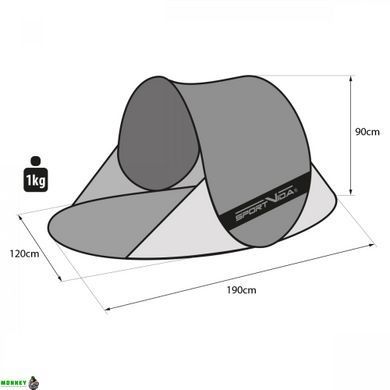 Пляжный тент SportVida Pop Up 190 x 120 см SV-WS0035
