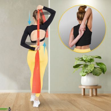 Лента-эспандер для спорта и реабилитации 4FIZJO Flat Band 200 х 15 cм 2-4 кг 4FJ0004