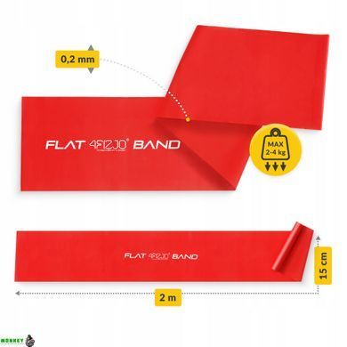 Лента-эспандер для спорта и реабилитации 4FIZJO Flat Band 200 х 15 cм 2-4 кг 4FJ0004