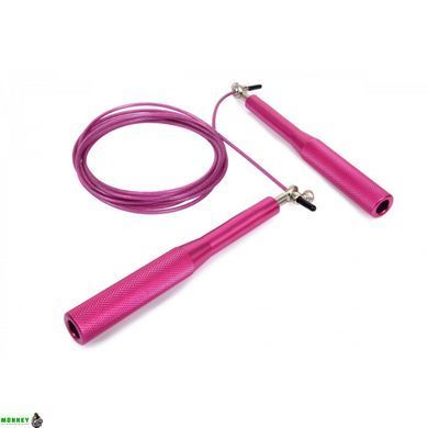 Скакалка швидкісна 4yourhealth Jump Rope Premium 3м металева на підшипниках 6863 Рожева