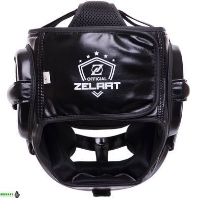 Шлем для единоборств со съемным защитным забралом ZELART BO-0270 Черный XL