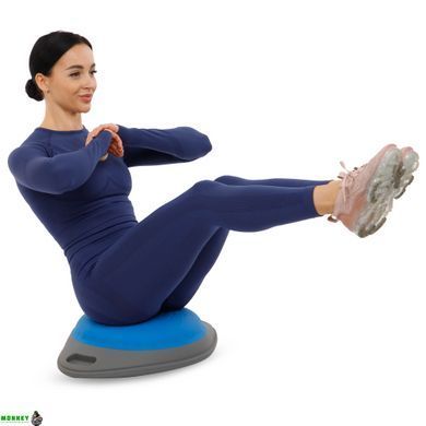 Балансировочная платформа BOSU FI-9996 Zelart серый-синий