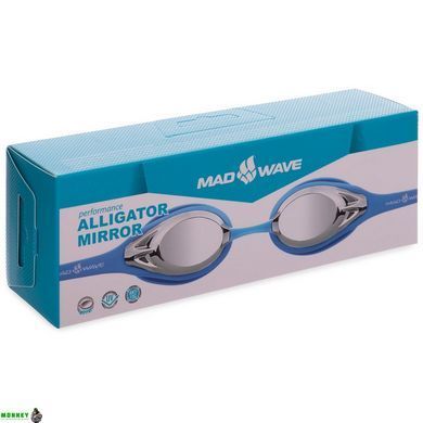 Очки для плавания MadWave Alligator mirror M042714 Синий