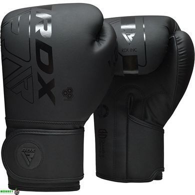 Боксерские перчатки RDX F6 Kara Matte Black 6 унций (капа в комплекте)