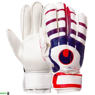 Перчатки вратарские с защитными вставками на пальцы SP-Sport FB-842 UHLSPORT (PVC, р-р 8-9, цвета в ассортименте)